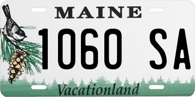 ME license plate 1060SA