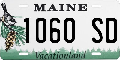 ME license plate 1060SD