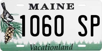 ME license plate 1060SP