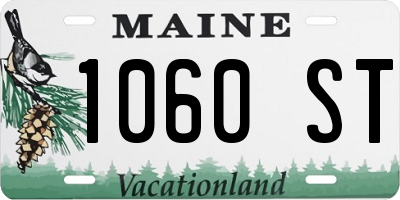 ME license plate 1060ST