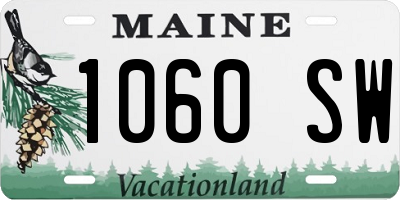 ME license plate 1060SW
