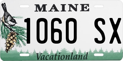 ME license plate 1060SX