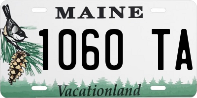 ME license plate 1060TA