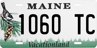 ME license plate 1060TC