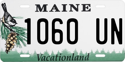 ME license plate 1060UN