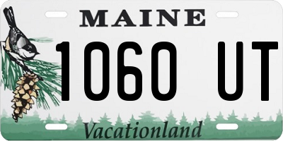 ME license plate 1060UT