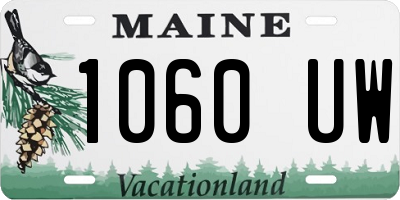 ME license plate 1060UW