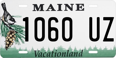 ME license plate 1060UZ