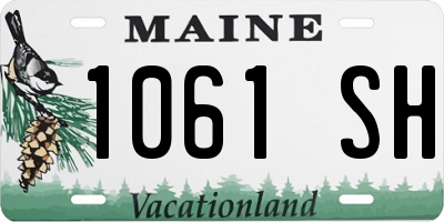 ME license plate 1061SH