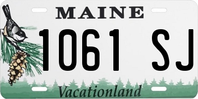 ME license plate 1061SJ