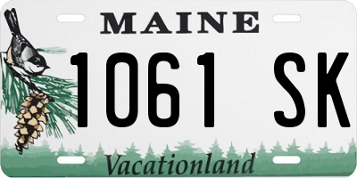 ME license plate 1061SK