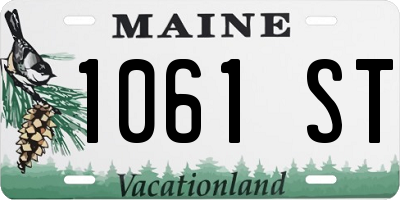 ME license plate 1061ST