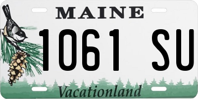 ME license plate 1061SU