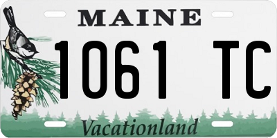 ME license plate 1061TC