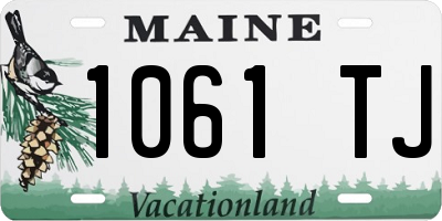 ME license plate 1061TJ