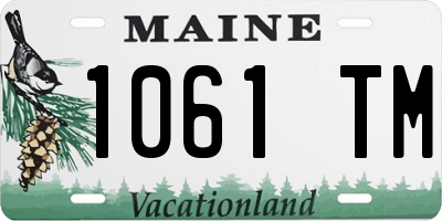 ME license plate 1061TM