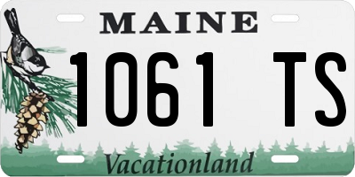 ME license plate 1061TS