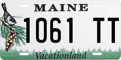 ME license plate 1061TT