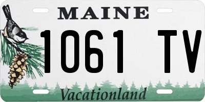 ME license plate 1061TV