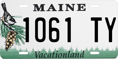 ME license plate 1061TY