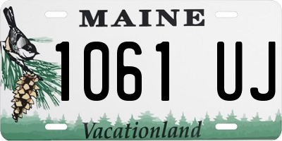 ME license plate 1061UJ