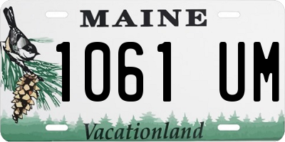 ME license plate 1061UM