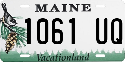 ME license plate 1061UQ