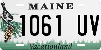 ME license plate 1061UV