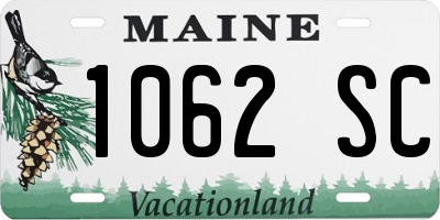 ME license plate 1062SC