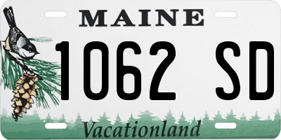 ME license plate 1062SD