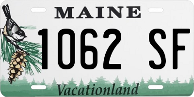 ME license plate 1062SF