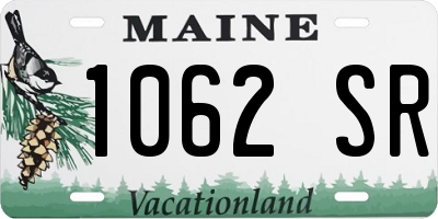 ME license plate 1062SR