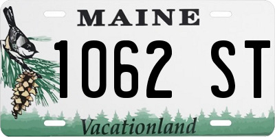 ME license plate 1062ST