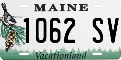 ME license plate 1062SV