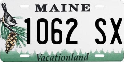 ME license plate 1062SX