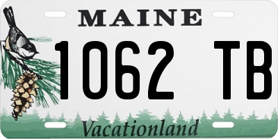 ME license plate 1062TB