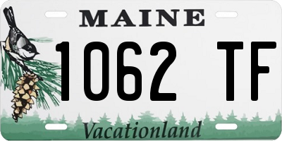 ME license plate 1062TF