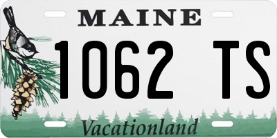ME license plate 1062TS