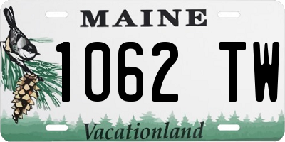 ME license plate 1062TW