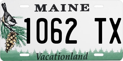 ME license plate 1062TX