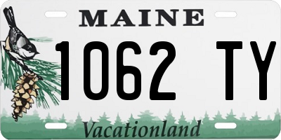 ME license plate 1062TY