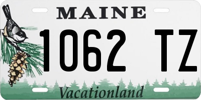 ME license plate 1062TZ