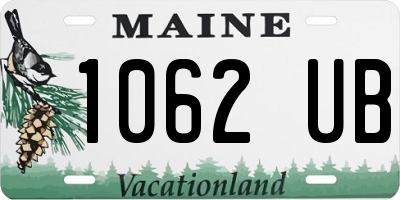 ME license plate 1062UB