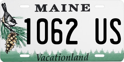 ME license plate 1062US