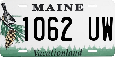 ME license plate 1062UW