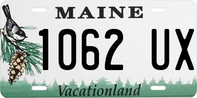 ME license plate 1062UX