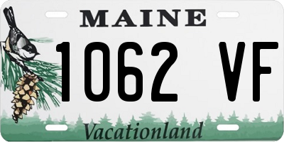 ME license plate 1062VF