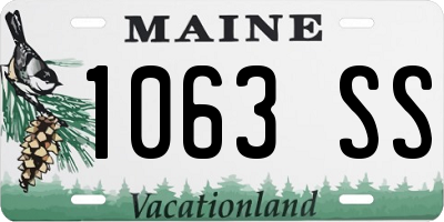 ME license plate 1063SS
