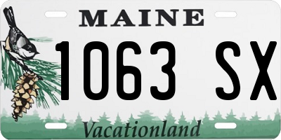 ME license plate 1063SX