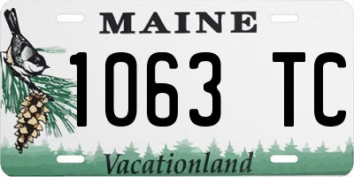 ME license plate 1063TC